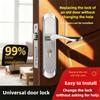 Stainless Steel Household Indoor Door Lock Universal Type Wooden Door Lock Tamper Free Adjustable Door Handle Bedroom Door Lock