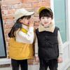 Autumn Winter New Boys Girls Sleeveless Hooded Vest Jacket Cartoon Print Coat Kids Warm Vest Outwear Clothes