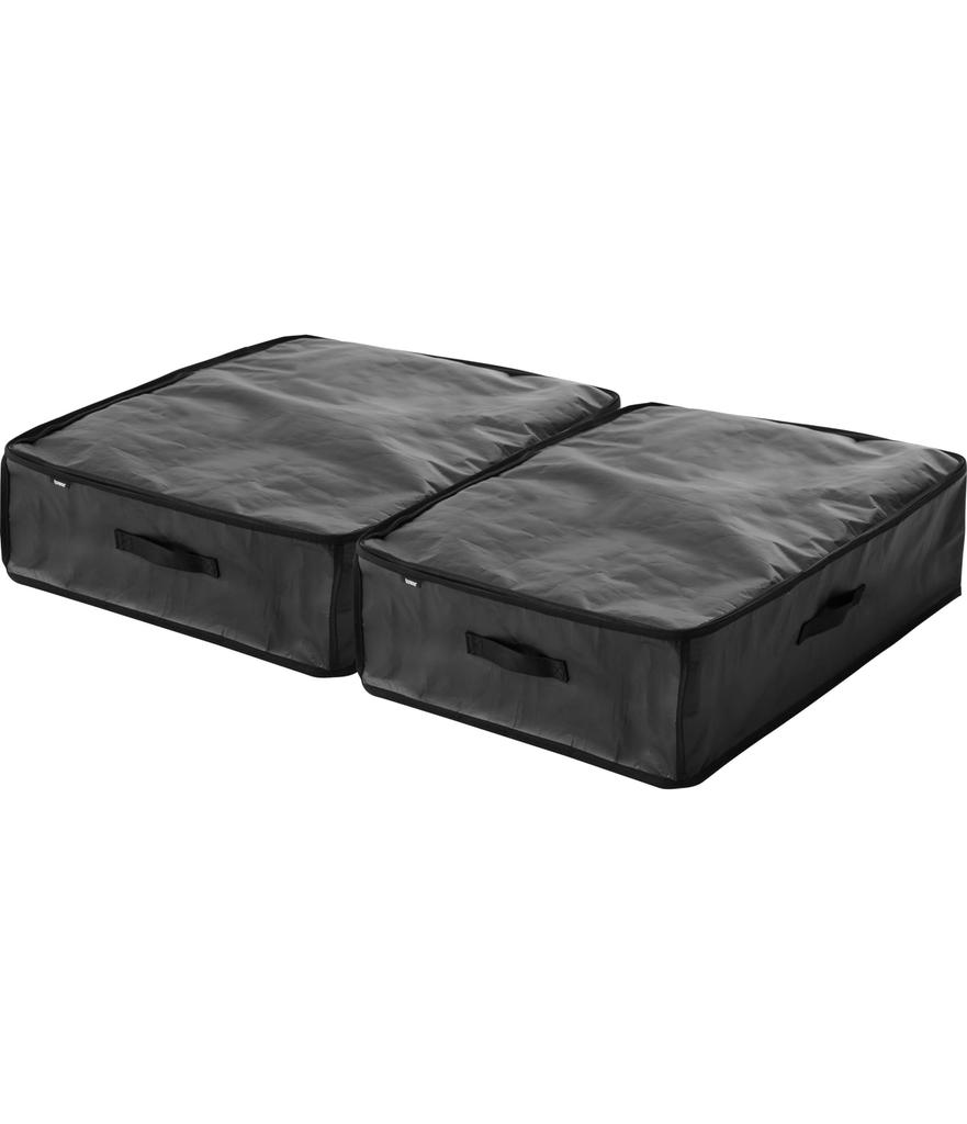 Yamazaki Jitsugyo Be Wiped with Polyethylene Sheet Sofa Under Bed Storage Case Set of 2 Black Main W50 X D70 X Not Tower Storage Bag Storage Box