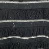 Drawer Border Short Sleeve Fringe Knit 1 Black Cut Women Used