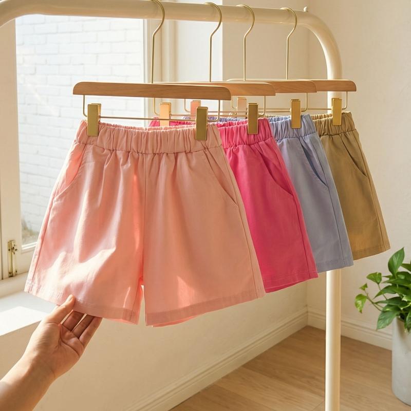 Summer Children Girls Shorts Candy Color Infant Babys Girls Shorts Thin Solid Color Casual Toddler Kids Girls Shorts