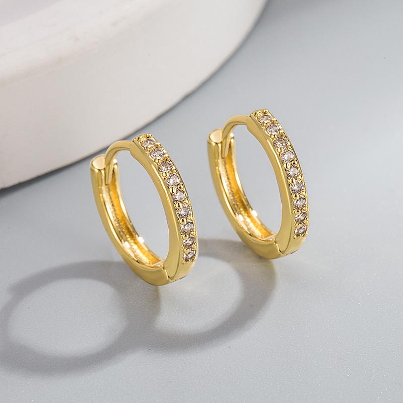18K Gold Plated Elegant Diamond Ear Cuffs for Men and Women