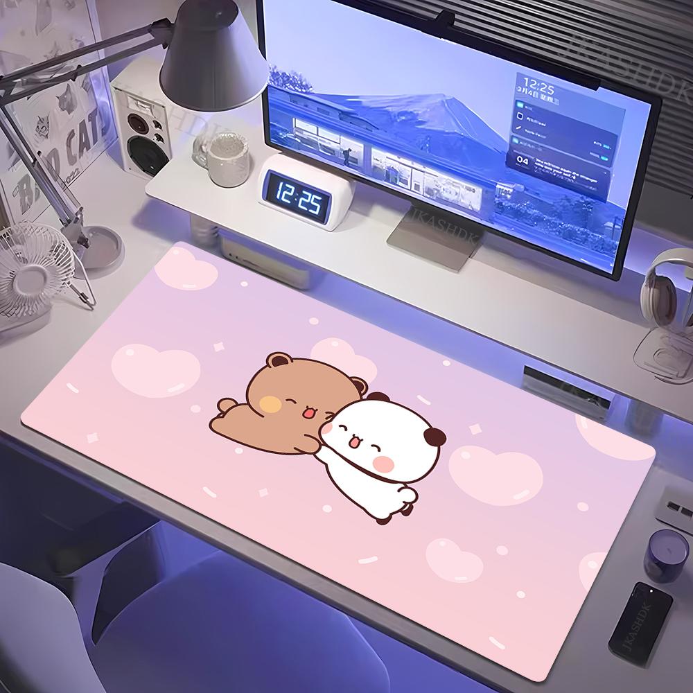 Kawaii Cartoon Bubu Dudu Cute Deskmat Xxl Gamer Mouse Pad Anime Computer Table Mat With lockedge Mousepad Large Mats Mause Pads