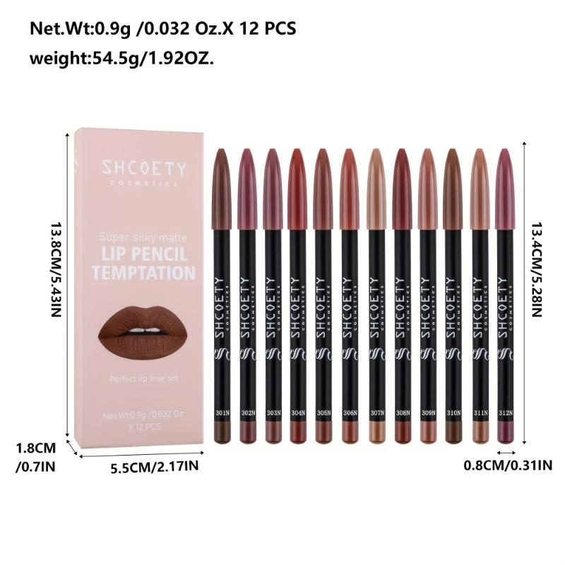 Matte Lipstick Lipliner Suit Nude Color Does Not Fade Lasting Makeup Matte Texture