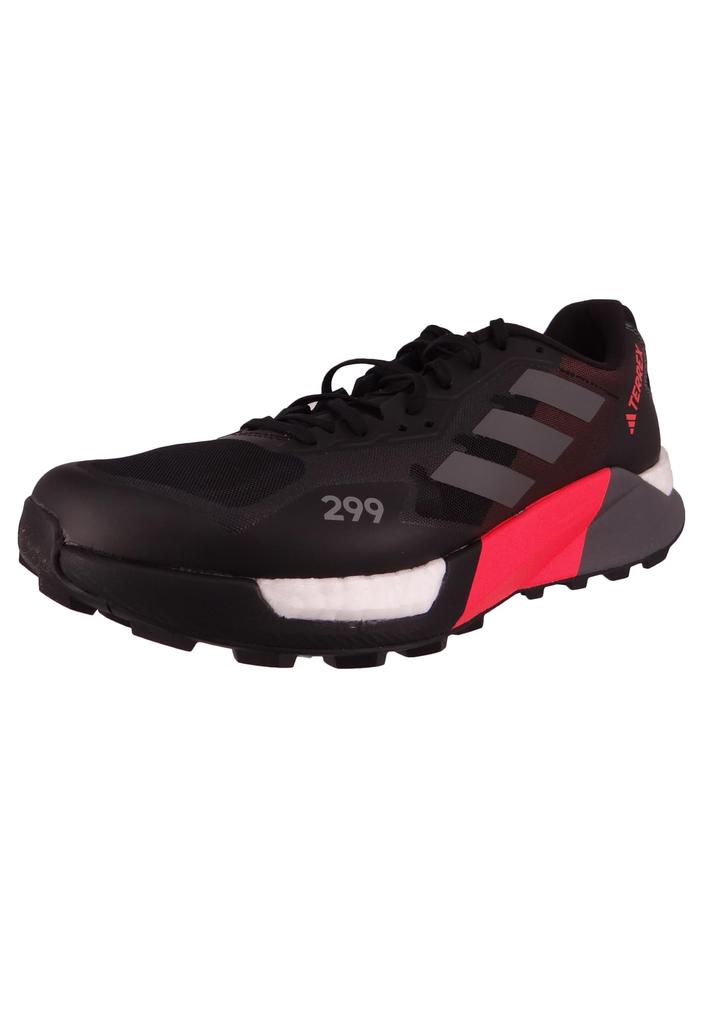 Adidas Terrex Agravic Ultra Trail Running Shoes LSF71, Core Black/Grey Five/Solar Red (HR1080), Size 24.5 Cm