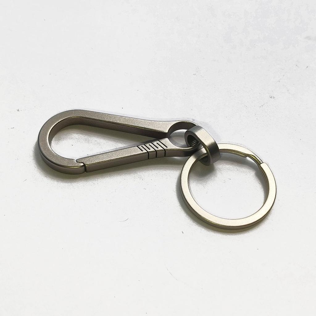 Titanium Alloy Compact Portable Connection [BRIIKPP] Keychain, Durable, Fade-Resistant, (with Ring)