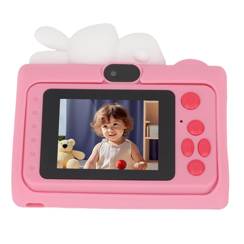 Digital Camera 40MP 1080P HD Dual Lens Video Camera with Cartoon Bunny Silicone Cover 2 Inch Screen for Teens Birthday Gifts