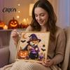 Clean Paint Free Art Set Halloween Faux Pearl Painting Kit, Puppy Ghost 3D Craft Unique Handmade Gift Idea for Adults Beginners, Home Wall Decor, DIY