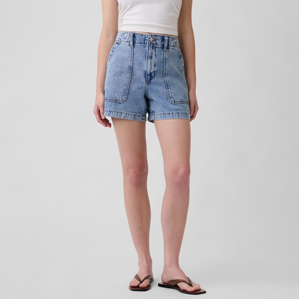 GAP Cotton Lyocell Blend Straight Leg Casual American Style Denim Shorts Women shorts 887849