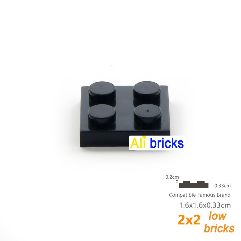 30pcs MOC Assemble Particles 3022 Thin Plate 2x2 Dots Building Blocks 2*2 Figures Bricks DIY Educational Creative Toy for Kids