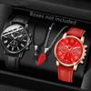 1/2 Stück Set Paar Mode Lässig Lederuhren Damen Einfaches Zifferblatt Quarz Armbanduhren Dress Uhr Montre Femme