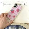 For iPhone 16 Case Epoxy Strawberry Pattern Hard PC Phone Cover