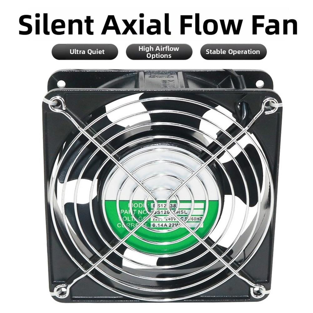 Silent 12x12 Industrial Fan High Airflow Low Power Cabinet Silent Axial Flow Fan Soldering Dedicated Exhaust Fan Ventilation Fan