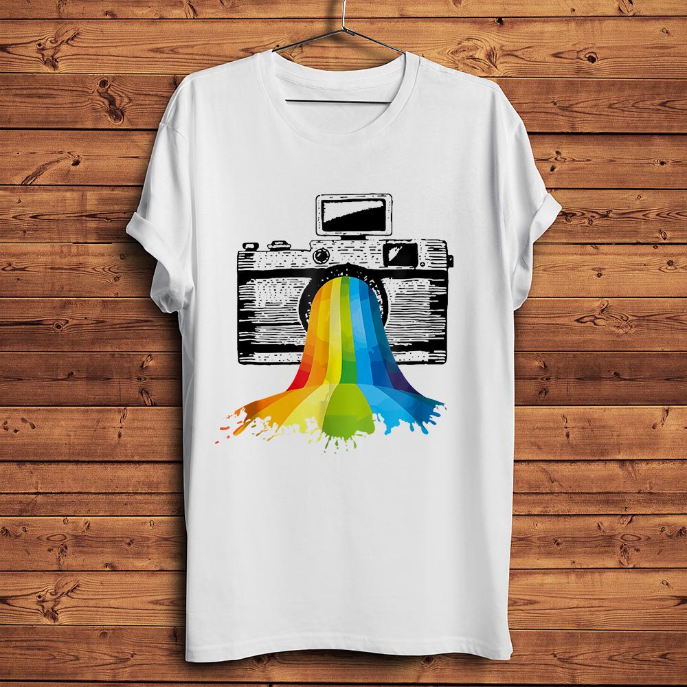 Camera Lens for Photographer Funny Photography TShirt Unisex Homme Short Sleeve Tee Unisex Breathable Retro Streetwear T Shirt