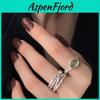 Chic Textured Copper Ring For Women With Unique Geometric Design Ideal For Spring Fashion