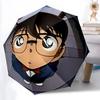 1 PZ Ombrello Pieghevole Automatico Detective Conan, Ombrello Pieghevole Automatico con 8 Stecche, Comodo per l'Uso all'Aperto 022