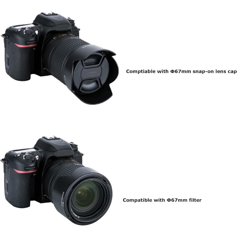 Lens Hood Reversible Guard For S DX 18-140mm 18-105mm 18-135mm 18-70mm Ensures Clear Photography