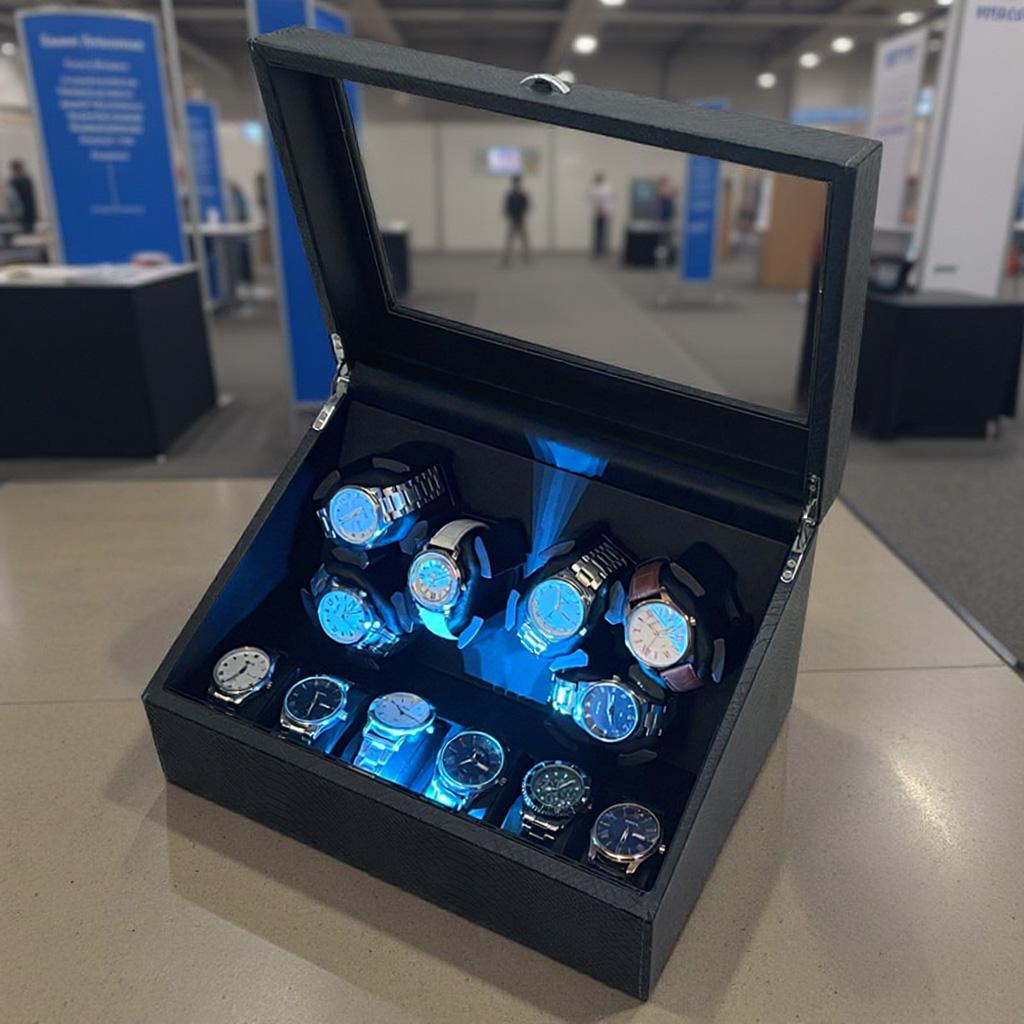 PU Watch Winder for automatic watches automatic winder 6+6 watches Watch Winders Box for Storage position watch Box