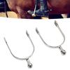 2Pcs Women Horse Spurs Stainless Steel Western Spurs With Roller Ball For Equestrian Boots Horsemanship Lovers