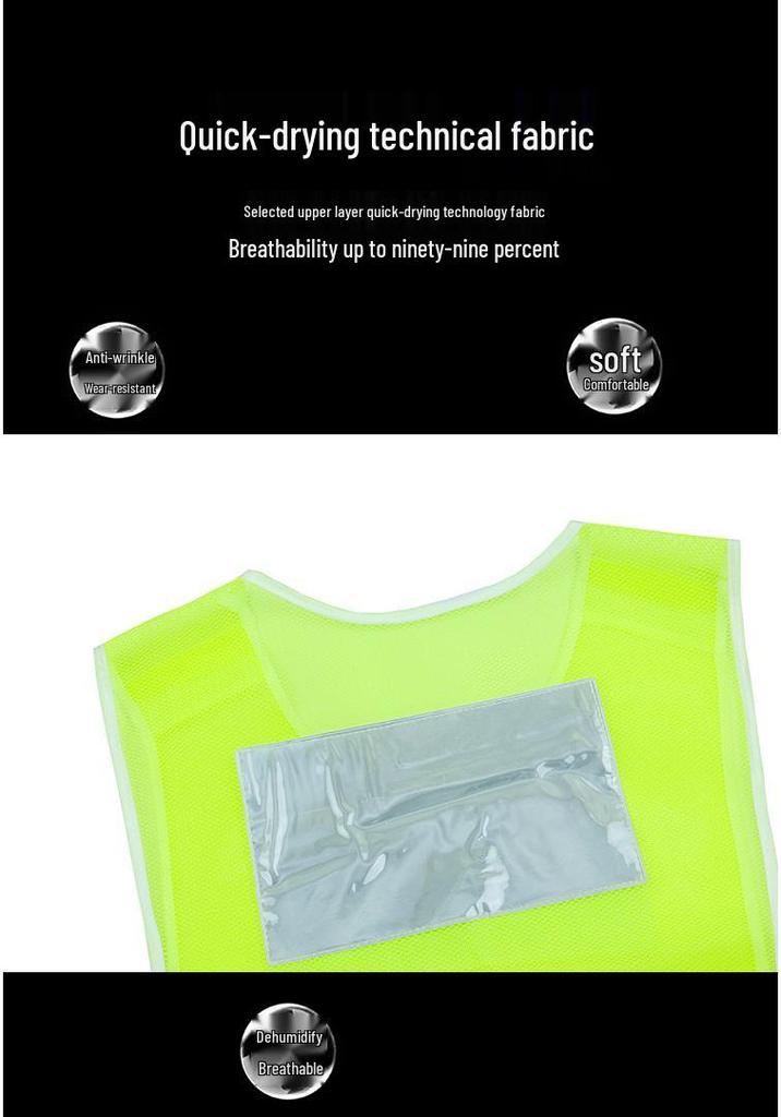 Breathable Mesh Reflective Safety Vest for Construction and Traffic Inspections