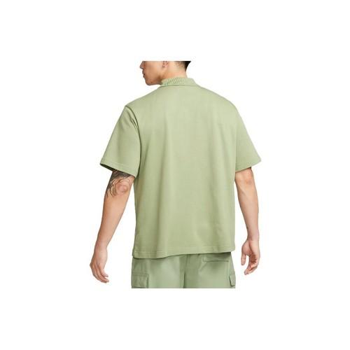 Nike Solid Color Polo Collar Short Sleeve T-Shirt for Men In Green