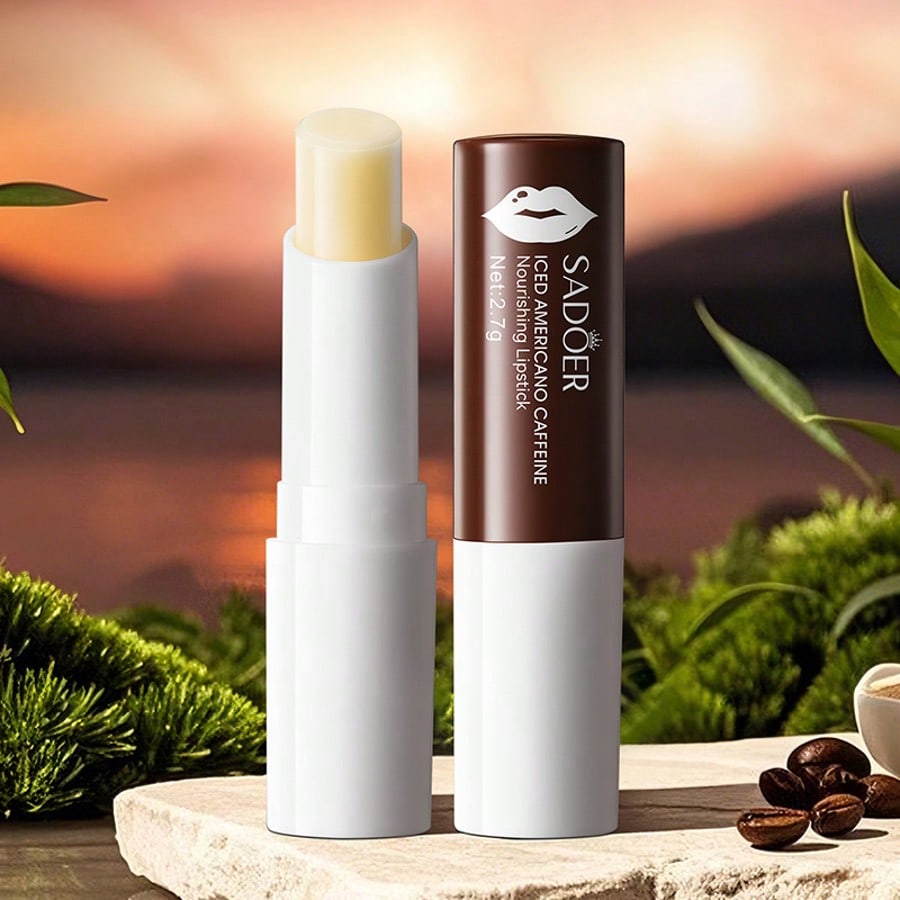 Koffeinangereicherter Ice Americano Lippenbalsam Repariert Trockene Rissige Lippen 12H Feuchtigkeitsspeicher Nährende Ätherische Ölmischung