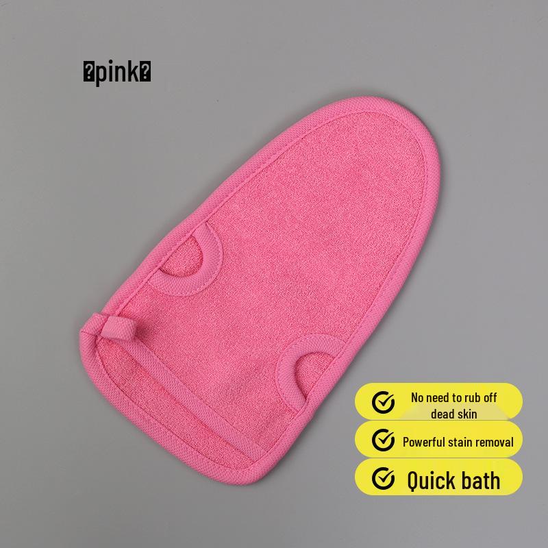 Korean Double-Sided Exfoliating Bath Towel for Women - No-Mud, Strong Stain Removal, and Foaming Finger-Tip Design