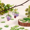100pcs Acrylic Green Leaf Charm Pendant DIY Keychain Jewelry Making Findings