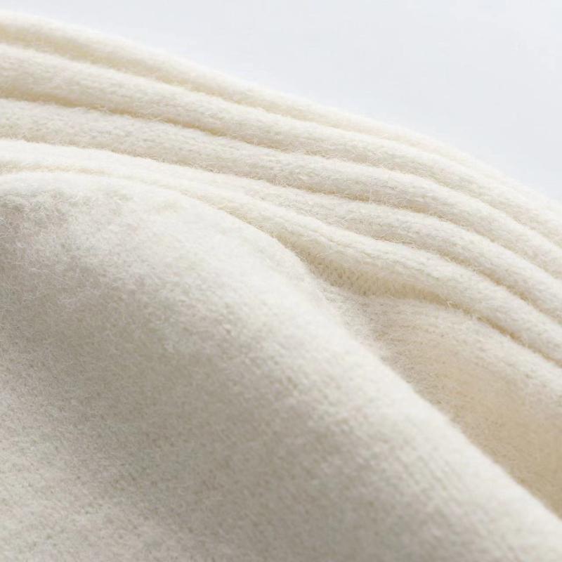 IHUASU Women's Autumn and Winter Solid Colour Sweater High Neck Pullover Loose Women's Solid Colour Sweater