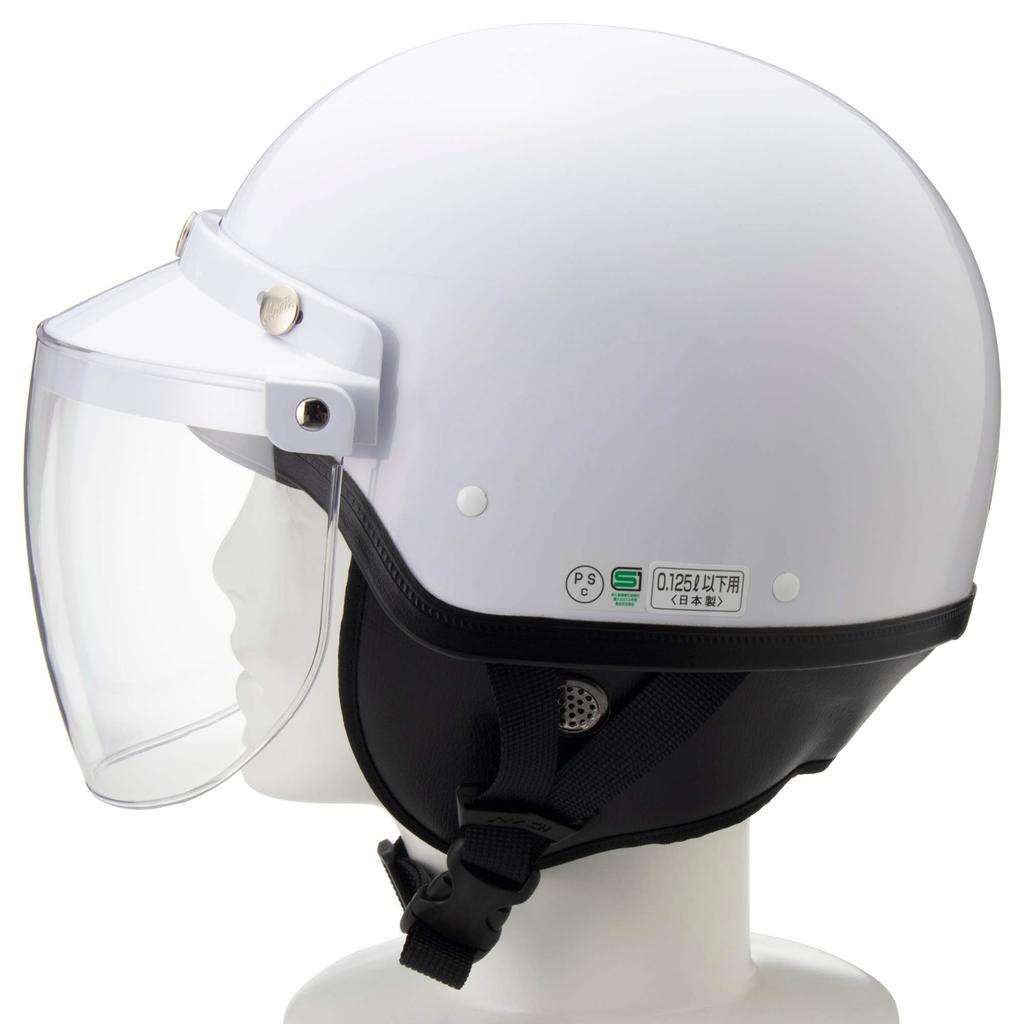 SANADA Helmet MACH Detachable Ear Flaps for Motorcycles up to 125cc White LL AJ-80 (60cm)