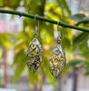 925 Sterling Silver Oxidized Danglers Earrings JHUMKA, Long Linear Earring, Cutwork FREE SHIP, 2.15 Gm