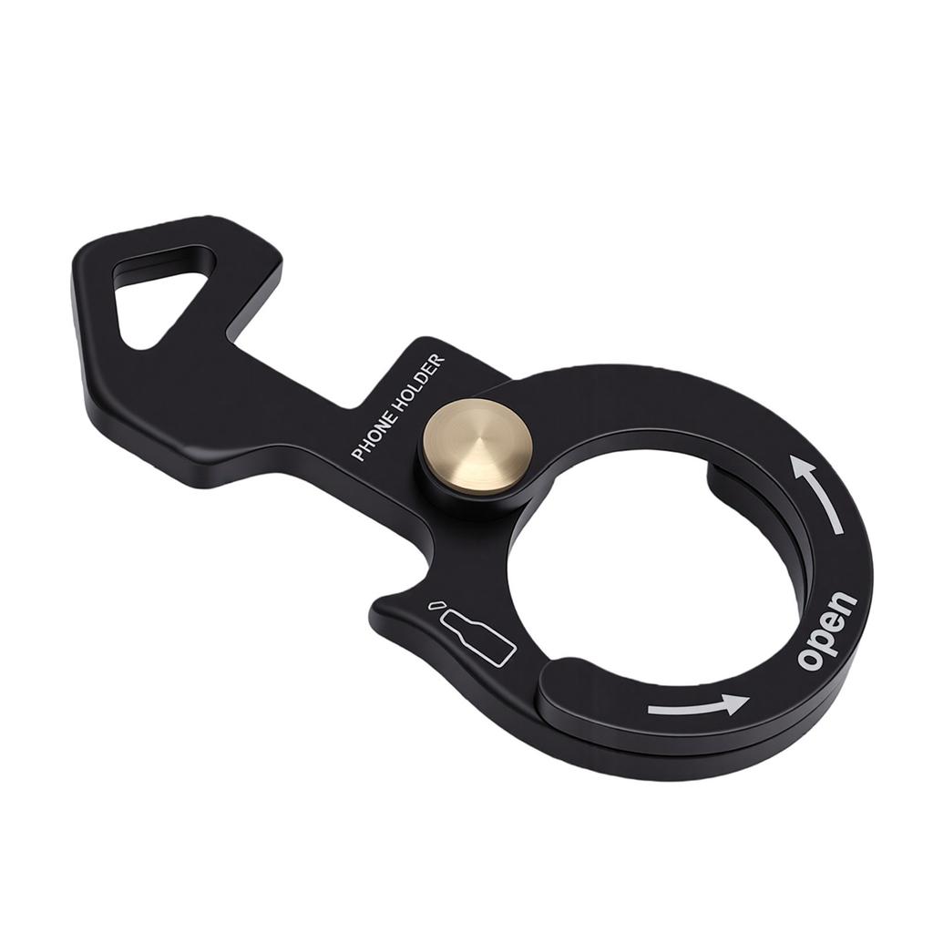 Car Keychain Clip Multifunctional Aluminum Alloy Phone Stand Bottle Opener Rope Buckle