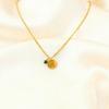 Custom Name Initials Necklace With Birthstone Personalized Round Initial Letter Necklace 6mm Zircon Charms Birthday Gift