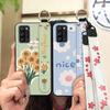 Anti-dust Soft case Phone Case For Blackview A100 Flower Back Cover Lanyard Protective Ring Oil Painting Waterproof