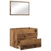 Bathroom Furniture Set 2 Pcs Reclaimed Wood Particleboard and Metal