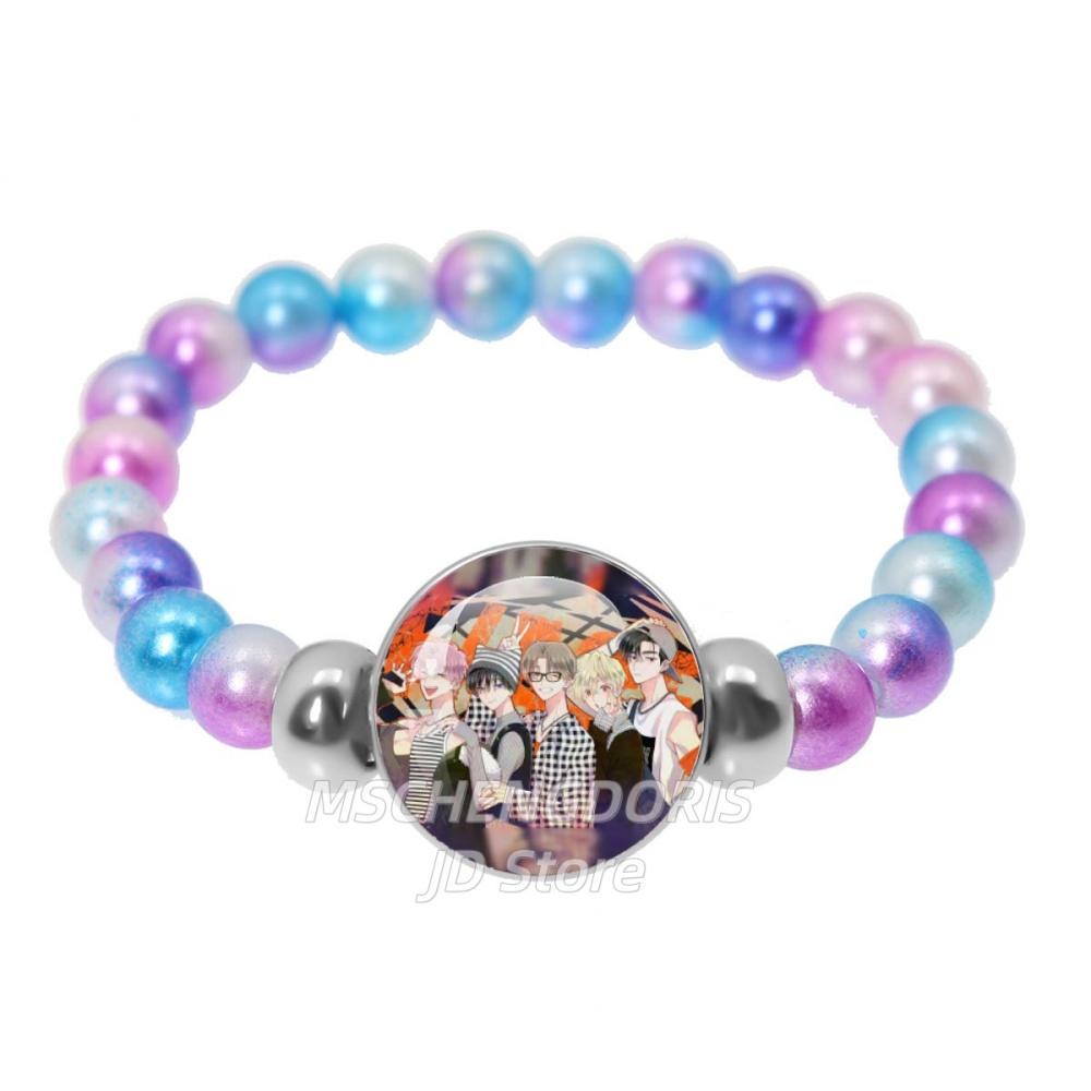 Tamon-kun Ima Docchi Anime Bracelet Fukuhara Tamon Anime Glass Cabochon Handmade Colorful Beads Bracelet Jewelry Charm Fans Gift