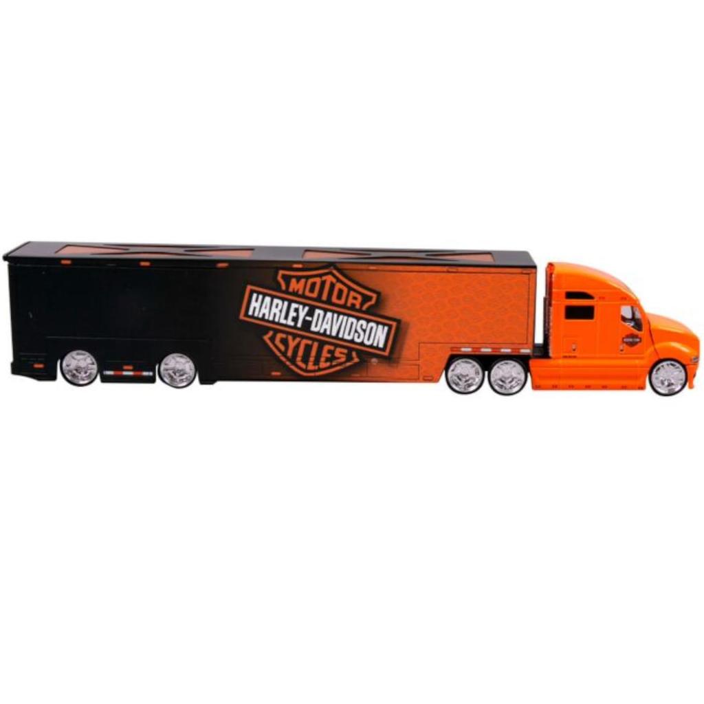 Maisto Scale Trailer Truck Custom Orange Diecast Model Car 11516 1/64 Harley-Davidson (ORANGE)