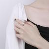 Korean-Japanese Letter Love Chain Tassel Ring for Women - Retro Hip Hop Fashion Index Finger Open Ring