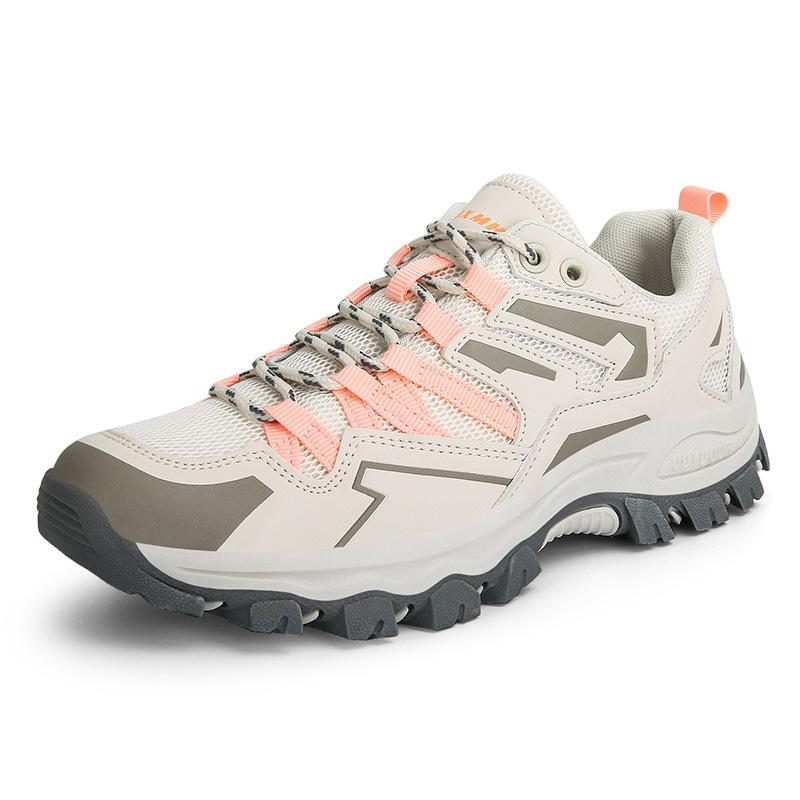 

Plus size outdoor hiking shoes, couple shoes, casual breathable sneakers, short trip hiking shoes, mesh 36 розовый