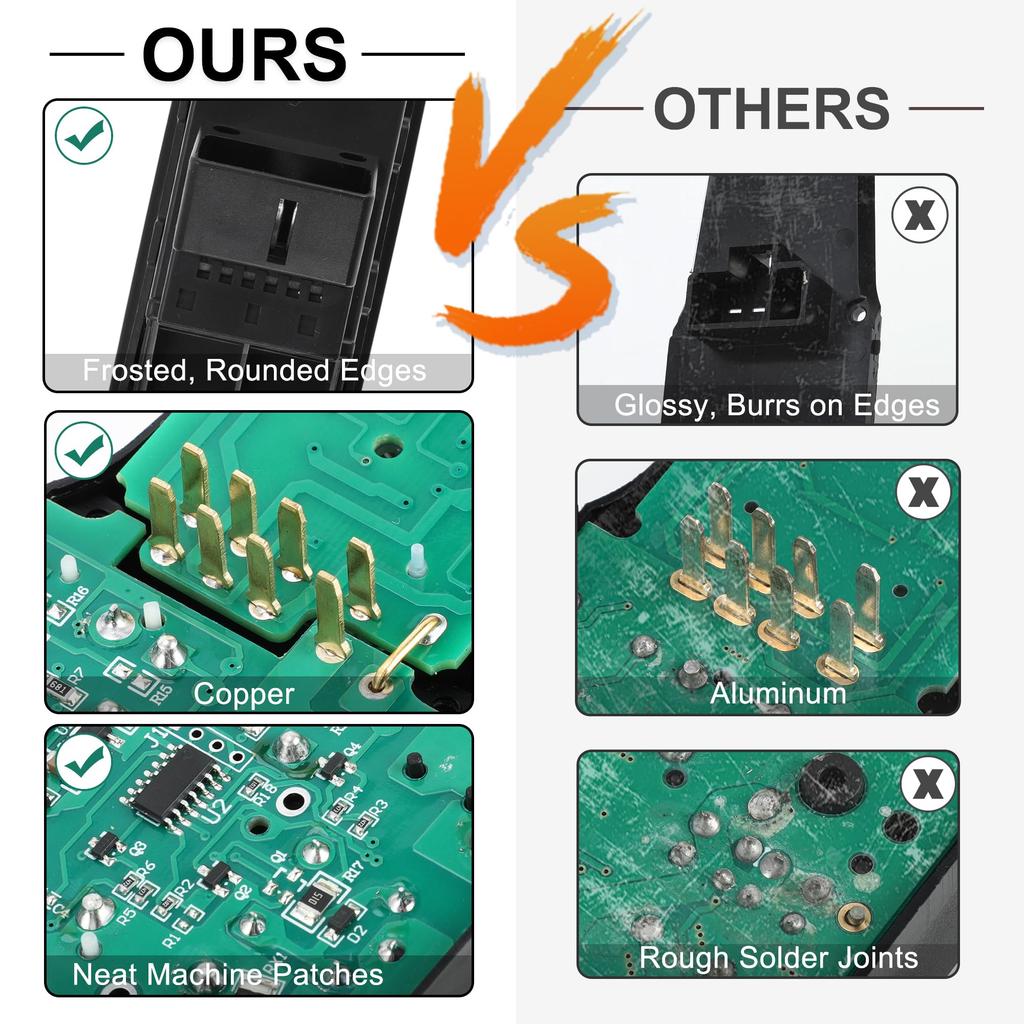 X AUTOHAUX Compatible with Daihatsu Hijet Atley 7 Power Window Switch, Driver Side, 11