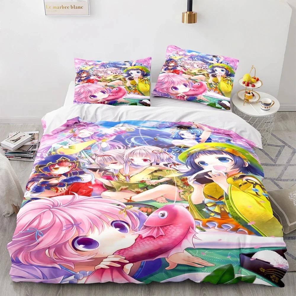 Anime Kawaii Sexy Girl Bedding Set,Duvet Cover Comforter Bed Set Quilt Cover Pillowcase,King Queen Twin Size Boys Girls Adults