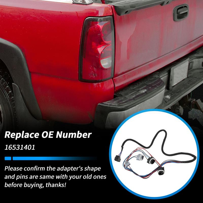 X Autohaux Left Tail Light Wiring Harness for Chevy Silverado 1500 2500 3500 No.16531401