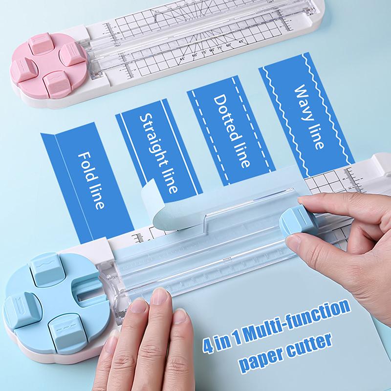 4 In1 Paper Trimmer Craft Paper Cutter Multi-Function Scrapbooking Tool For Cutting Paper Photos Scrapbook Postcard