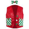 Boys Sparkly Sequins Christmas Santa Elf Sleeveless Vest Waistcoat Jacket