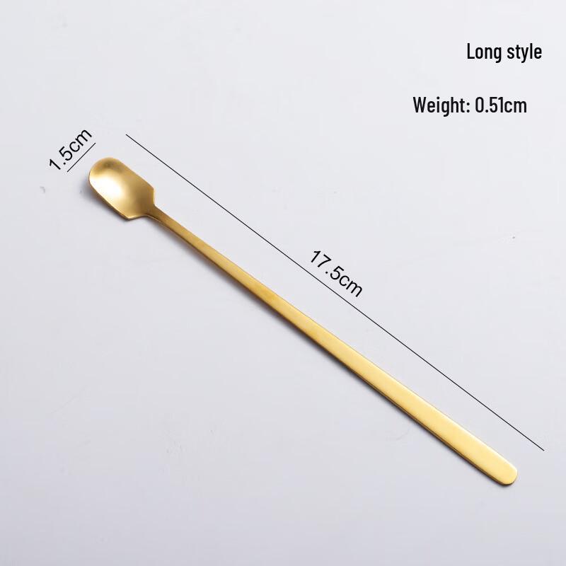 Stainless Steel Gold Square Head Stirring Spoons