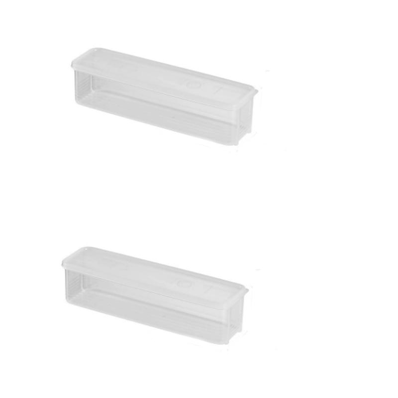 Long Rectangular Food Storage Containers Plastic Reusable Refrigerator Organizer Boxes Kitchen Stackable Bins Dishwasher Safe