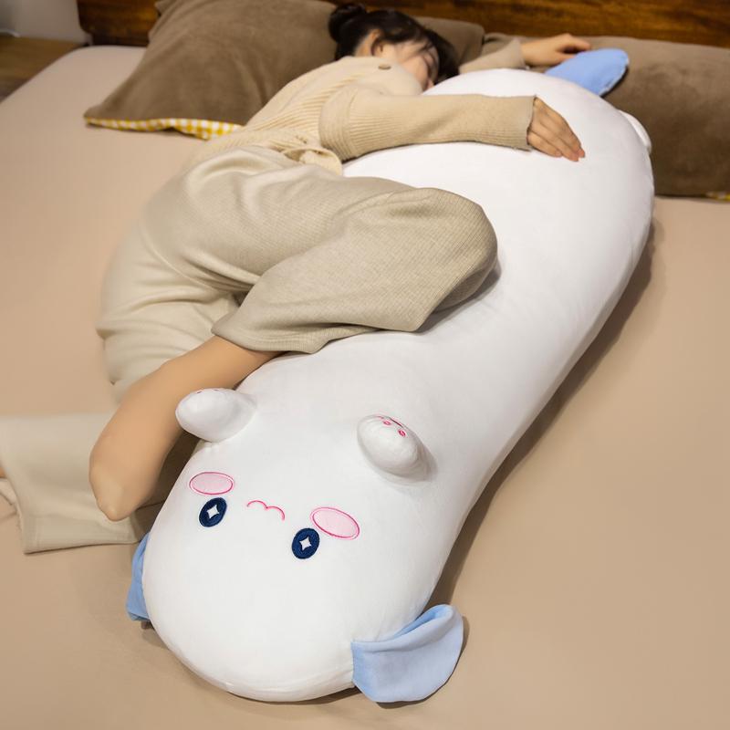 125cm Long Plush Pillow Anime Simulation Stuffed Animal Dog Bear Rabbit Soft Doll Cute Birthday Gift