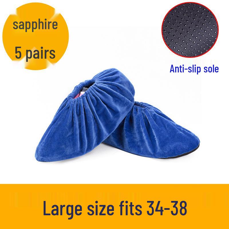 Washable Non-Slip Velvet Shoe Covers for Adults & Students - Ideal for Household & Computer Classes