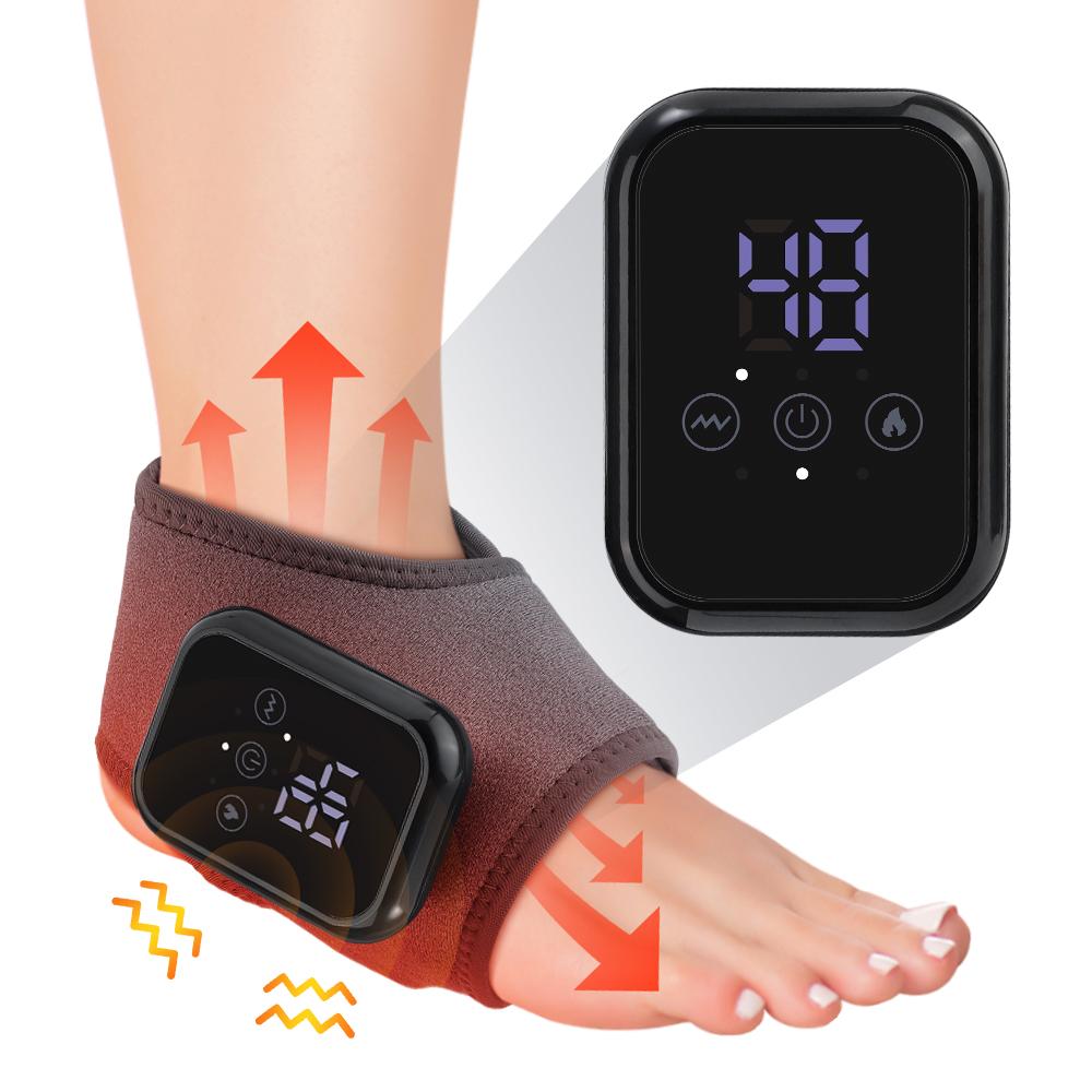 Heating Foot Massager Electric Vibration Relaxation Ankle Massager Warm Ankle Brace Joint Sprain Support Ankle Protection