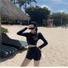 Women's Professional Long & Short Sleeve Split Swimsuit - Conservative Hot Spring Design